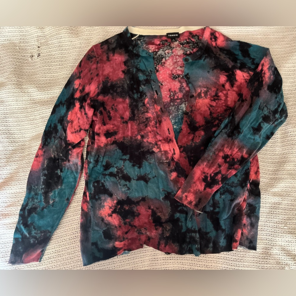 Torrid Tie Dye Cardigan